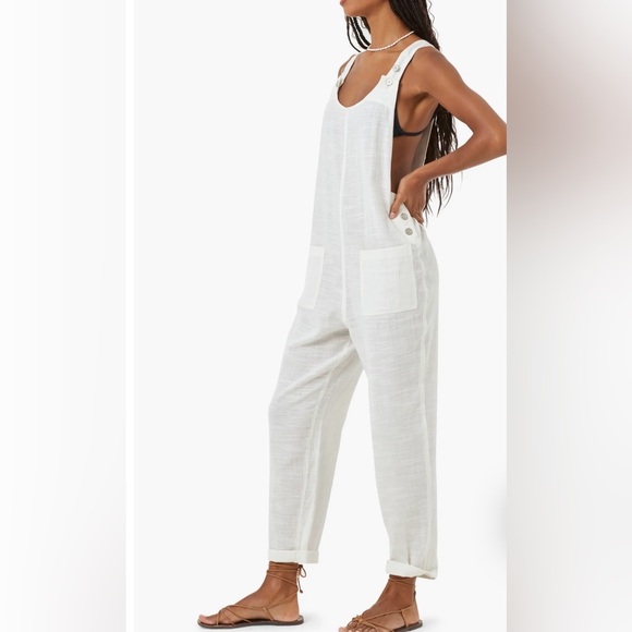 l*space Other - LSPACE NEW freya 100% cotton cover-up jumpsuit -cream -medium